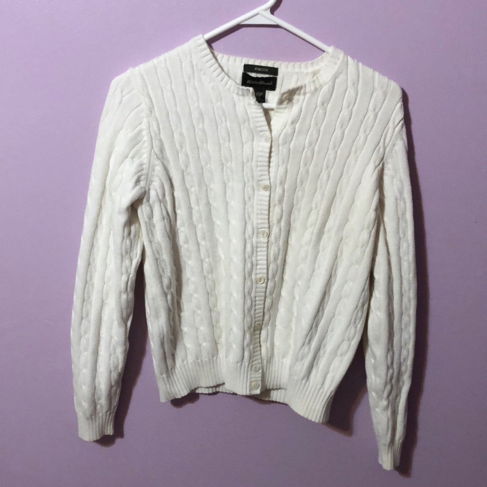 Eddie Bauer Cable Knit Cardigan Sweater